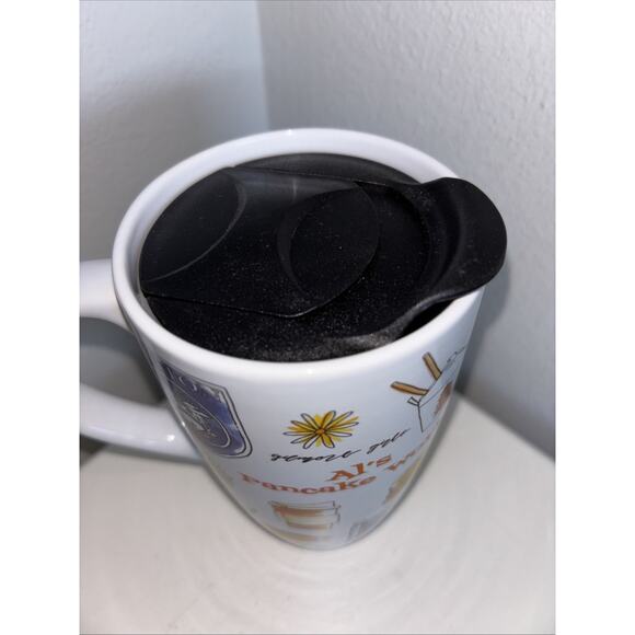 Gilmore Girls Luke’s Diner Stars Hollow Ceramic Coffee Tea Mug 16 oz. Travel Lid - Picture 4 of 5